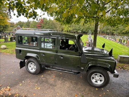 Land Rover Defender Funeral Vehicle Hire